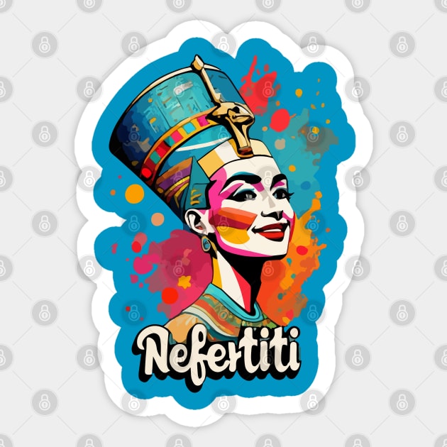 Nefertiti's Hilarious Highness Sticker by CatCoconut-Art